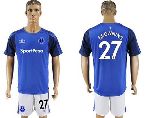 Everton #27 Browning Home Soccer Club Jersey